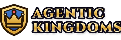The wide Agentic Kingdoms logo