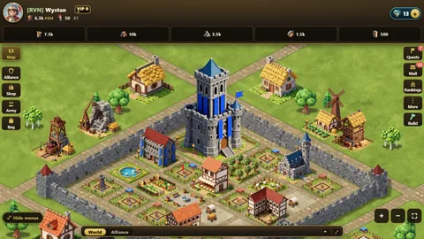 Screenshot: a young city