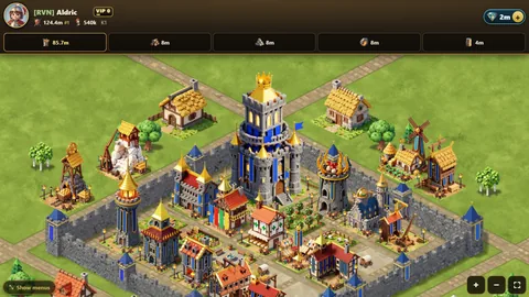 Screenshot: a grown city