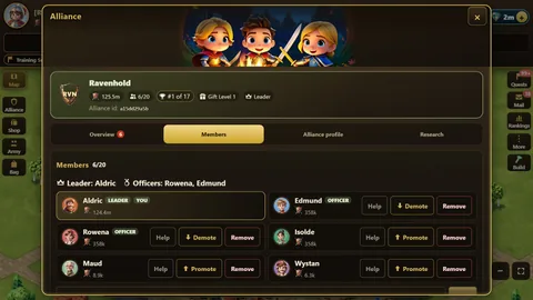 Screenshot: an alliance